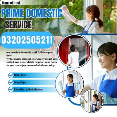 Maid /Babysitter/Cook/ Patientattendant /Driver/Helper/ etc