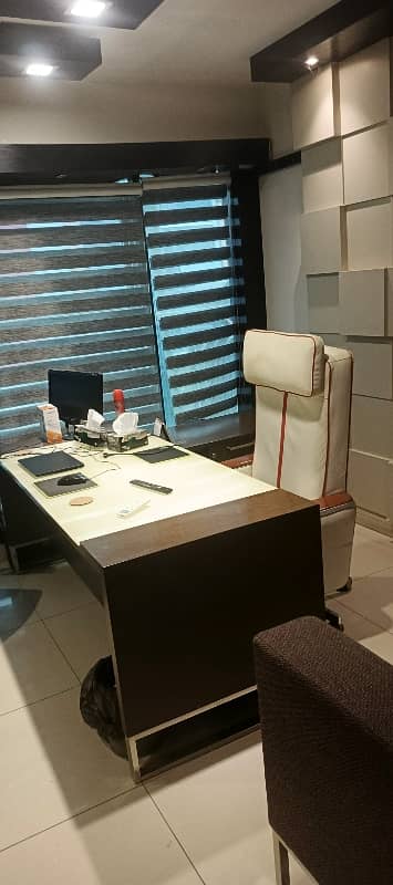 NEAR 26 VIP LAVISH FURNISHED OFFICE FOR RENT 24/7 ACCESS 6 EXECUTIVE CHAMBER MEETING ROOM 3 WASHROOM WITH LIFT NO PARKING ISSUE