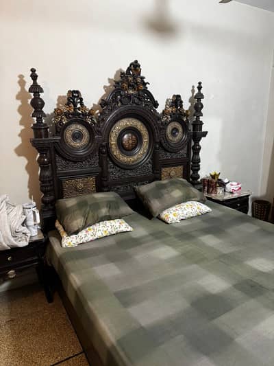 bed set pure shisham wood