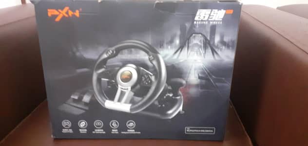 PXN V3 Pro Black steering wheel for gaming
