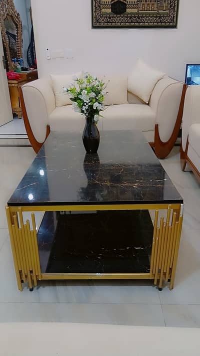 Stylish Coffee Table (Center Table) – Marble Top – 15000 Final