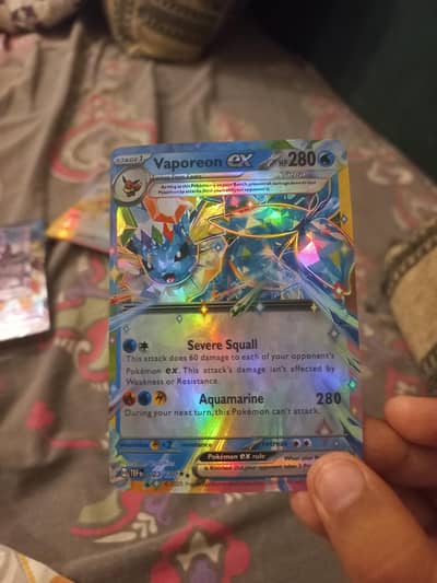 RAINBOW VAPOREON CARD