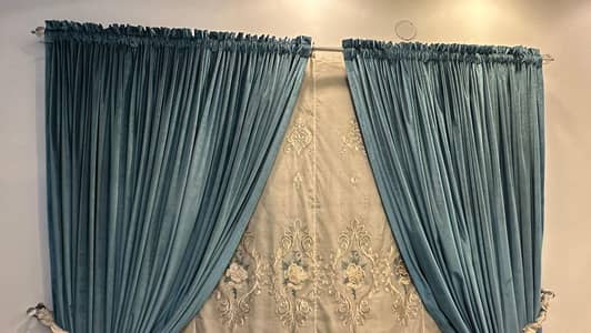 Curtains with blind