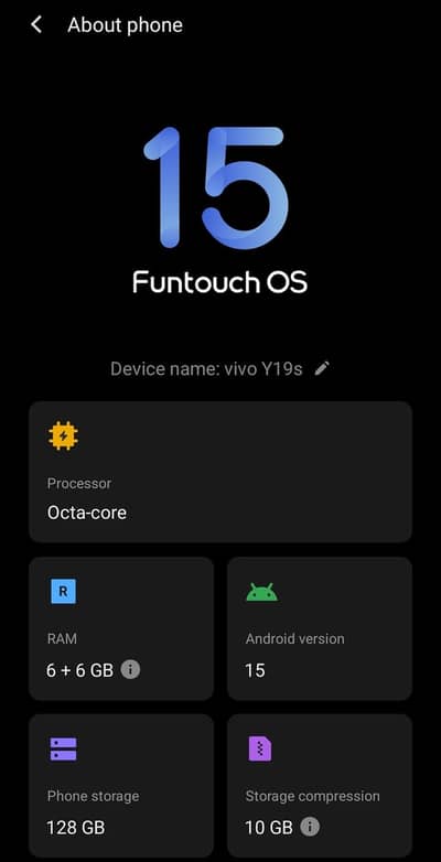Vivo y19s 10/10 10month warranty