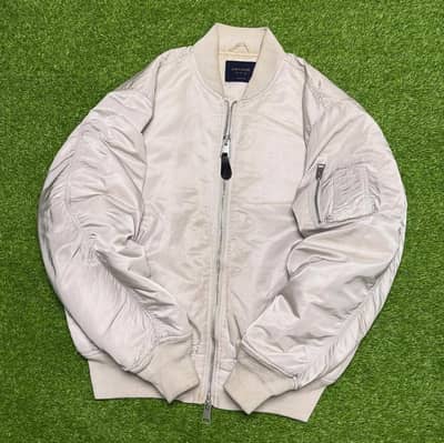 bomber jacket . off wihte colour