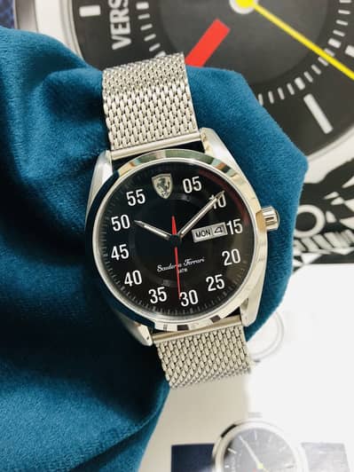 FERRARI SPORTS EDITION-NEW ORIGINAL WATCH-DATE & DAY-SEIKO CITIZEN