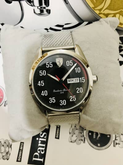 FERRARI SPORTS EDITION-NEW ORIGINAL WATCH-DATE & DAY-SEIKO CITIZEN