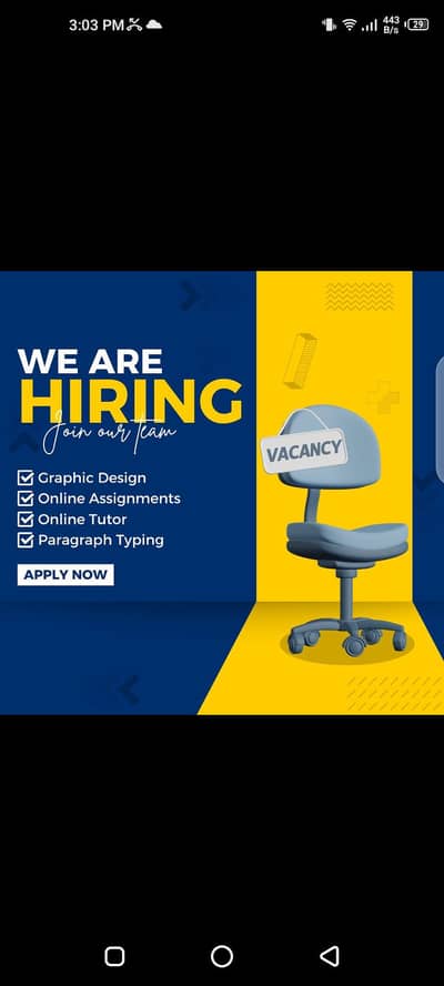 online job/full time/part time/simple typing jobs for boys and girls