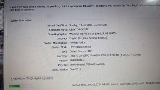HP 640 G1 I7 4th Generation