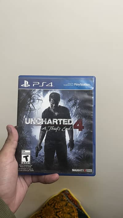 Uncharted 4 ps4 game cd disk