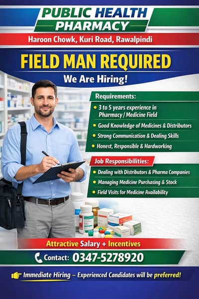job offer for pharmacy 03475278920