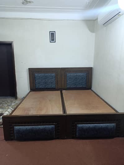 2x Single wooden beds for sale in good condition.