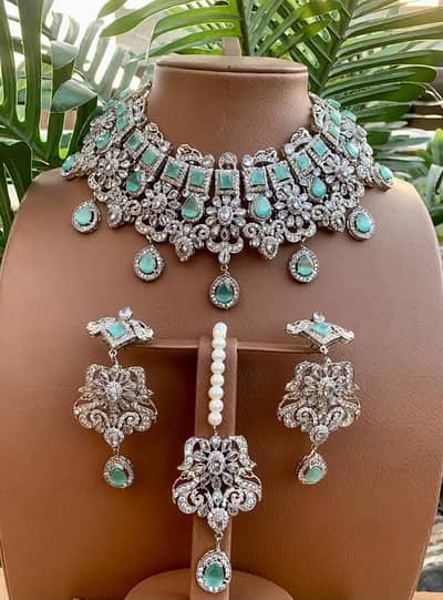zircon bridal set