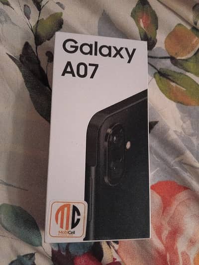 samsung a07 black colour full box