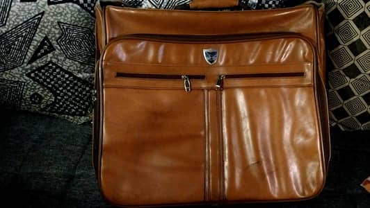 Premium Brown Leather Office / Laptop Bag – Stylish & Durable 