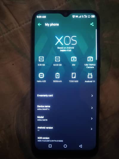 Infinix smart 6  3/64 Pta Official Approved