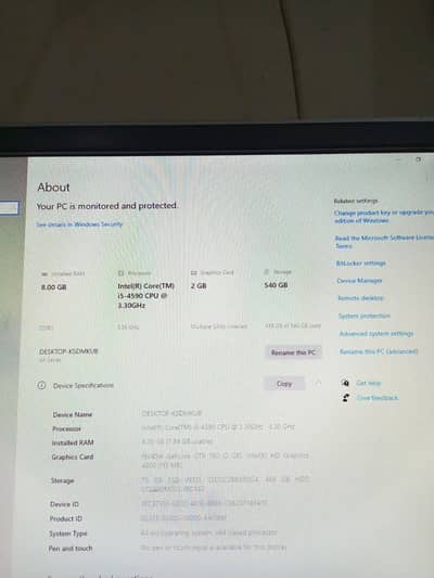 i5 4th generation  gtx 760 2 GB card Full gaming setup