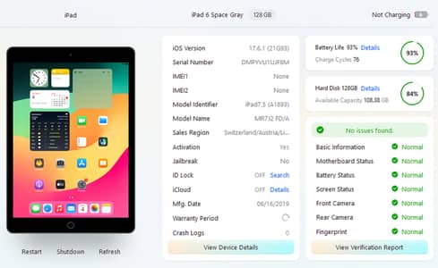 Best for online Classes - ipad 6th generation - 128gb - 10/10 condin