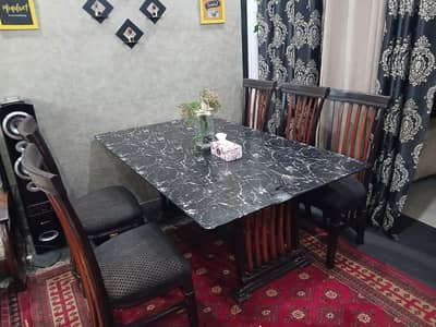 Dining table Glass , 6 Chairs