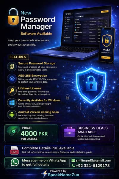 Secure Password Manager Software for Windows – Lifetime License