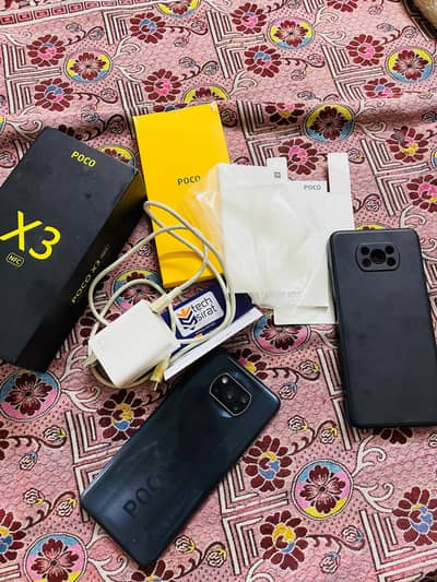 poco x 3 completely box  panal glass damage working ok ha open repair