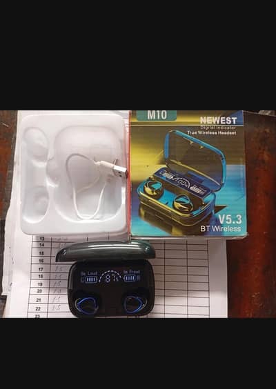 “M10 Wireless Earbuds – Best Sound, New Pack ”