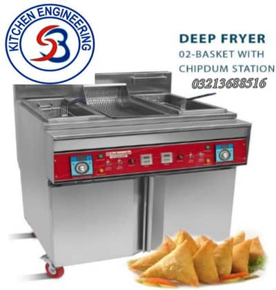 Fryer Double Gas commercial Pizza Oven Hot Plat Grill imported & Local