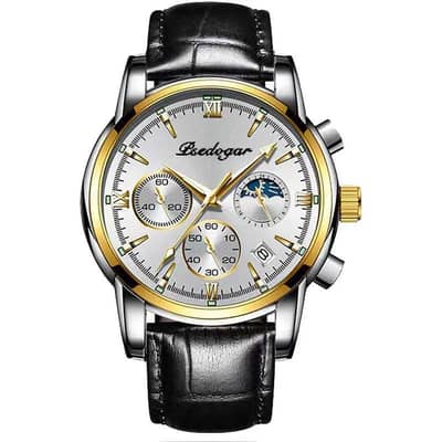 Beigegar Men's quartz watch with stainless and steel band.