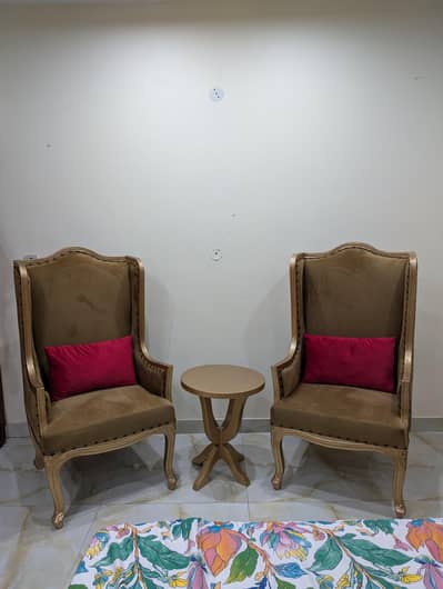 2  Sofa Chairs and 1 Table