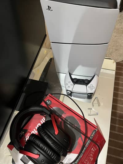 Ps5 with Gaming Monitor and Gaming headphones and games