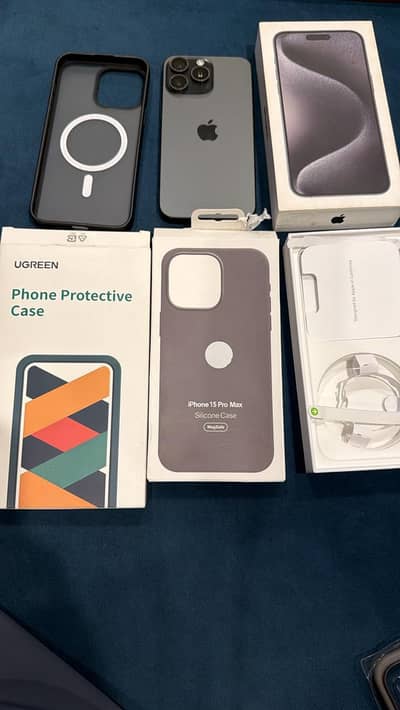 IPhone 15 Pro Max  with 3 Genuine protective case