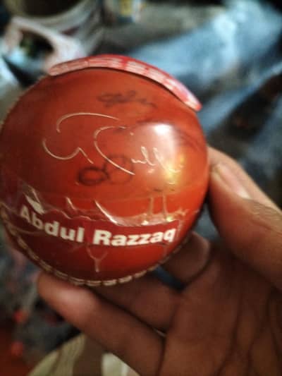 Abdul Razaq signed cricket ball. rare ball