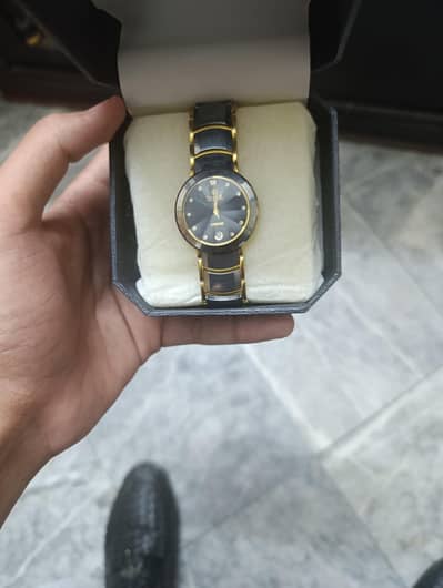 Swistar Swiss quartz 23 k gold electroplated watch without Knob