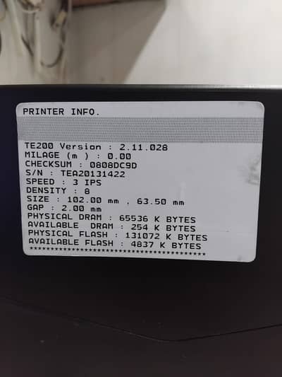 TSC TE200 Barcode Label Printer