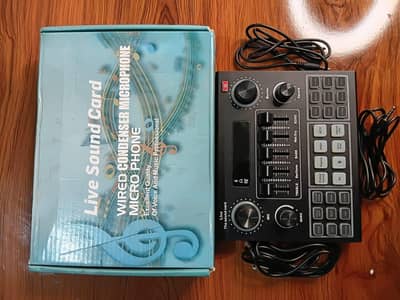 V9 live sound card | wired condenser microphone 