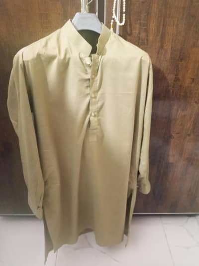 Shalwar Kameez For Sale in khaki color, Size Large