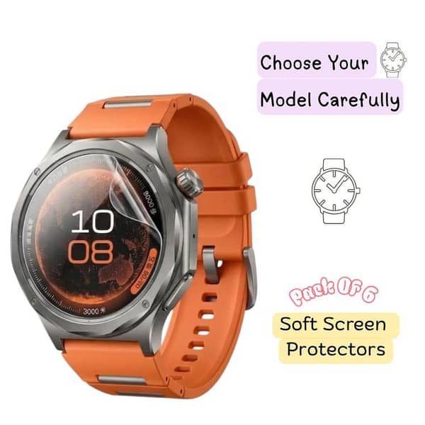 Pack of 6 – Oppo Watch X3 / Watch X2 / Watch X2 Mini / Watch X Hydrogel Screen Protectors – Soft Screen Protector | HD Clear | Self-Healing | Full Coverage Protection | Watch X Screen Protector