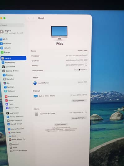 iMac 2020 i7 32Gb 1TB Nvme 8GB Graphics 5k Display