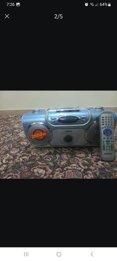 Geepas DVD/CD Cassette Radio Boombox – Multi-Function Player