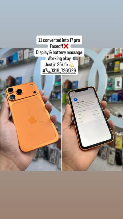 Iphone 11 converted 17 pro / 11 fu/XS Max/SE 3rd Gen/ 12/11 pro max