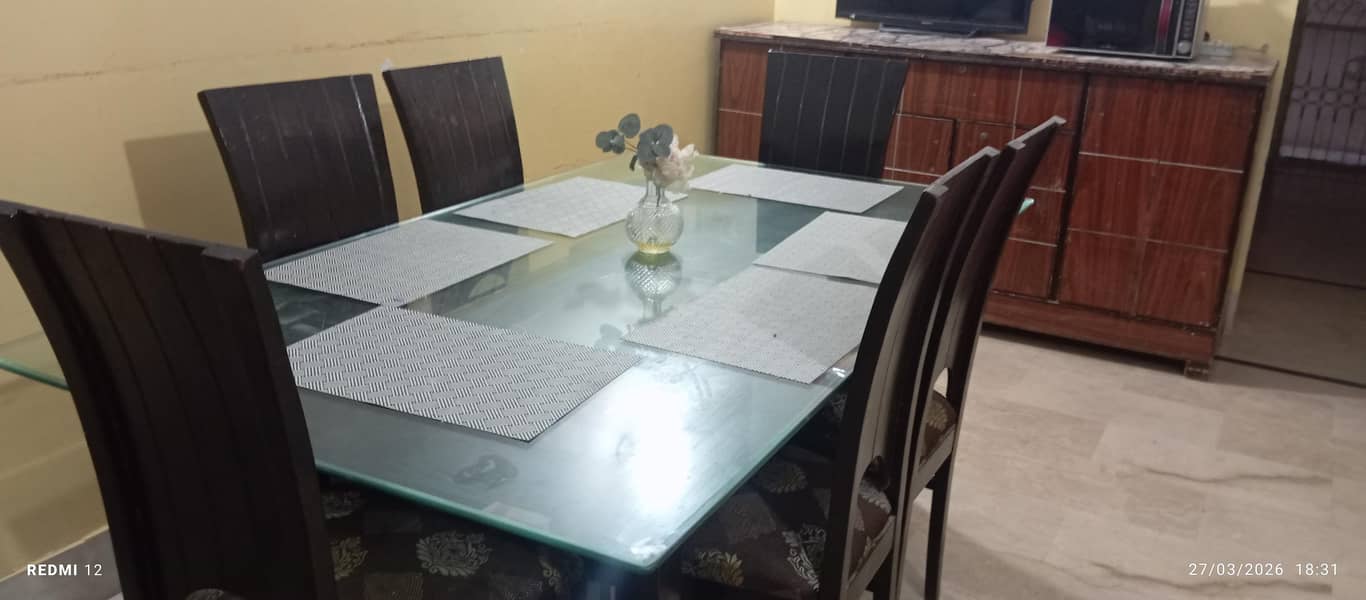 Mirror Dining Table set 1