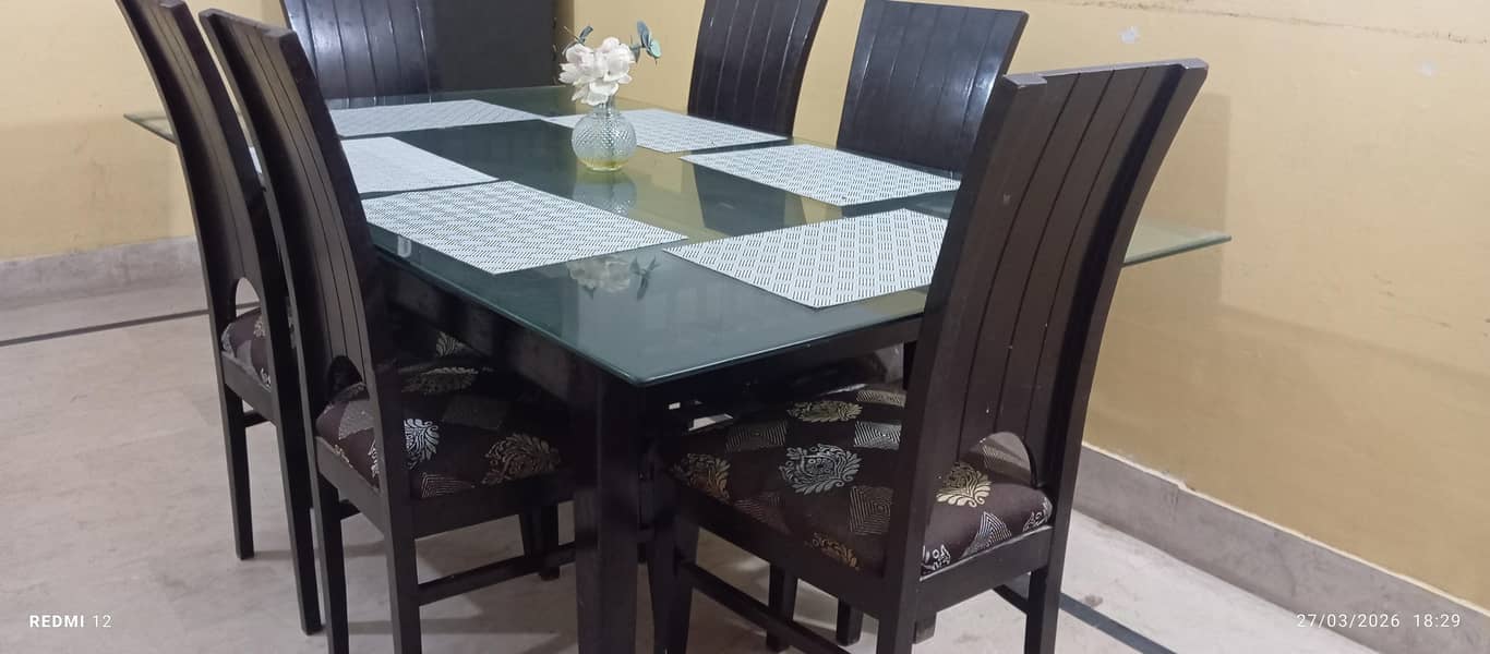 Mirror Dining Table set 3
