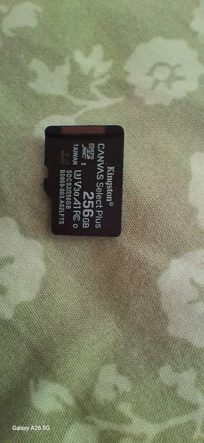 Kingston Canvas 256 GB Memory Card Original made in Taiwan