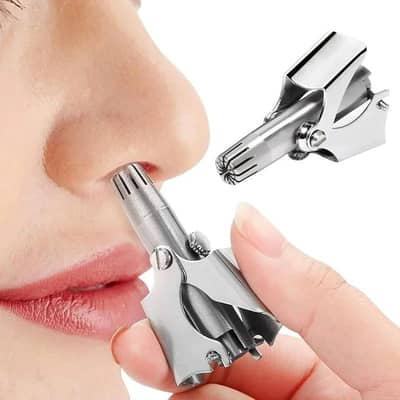 Mini Portable Stainless Steel Nose Hair Trimmer manual safe grooming