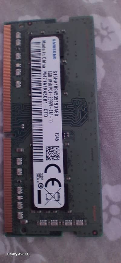 Orignal Samsung 8GB 2600Hz Ram Good condition