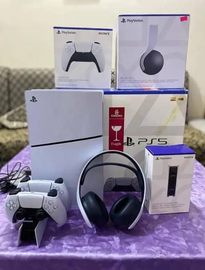 Ps5 Slim Game Disk Edition 2 Controller Complete Box