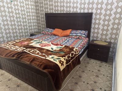 King size bed with two side tables