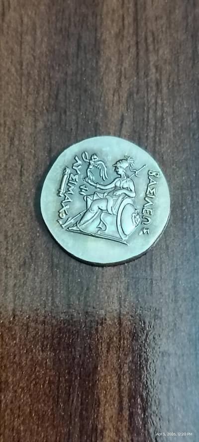 Ancient Indo Greek, Goddess Athena Nikephoros, Old Coin, Rare Coin