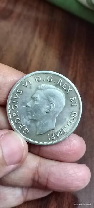 George VI 1945 Canadian Dollar Coin, Old & Rare Coin, Canada Dollar