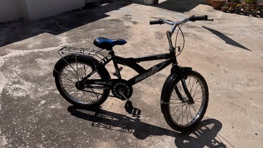 Black 24" Junior Bike with Rear Rack - Good Condition